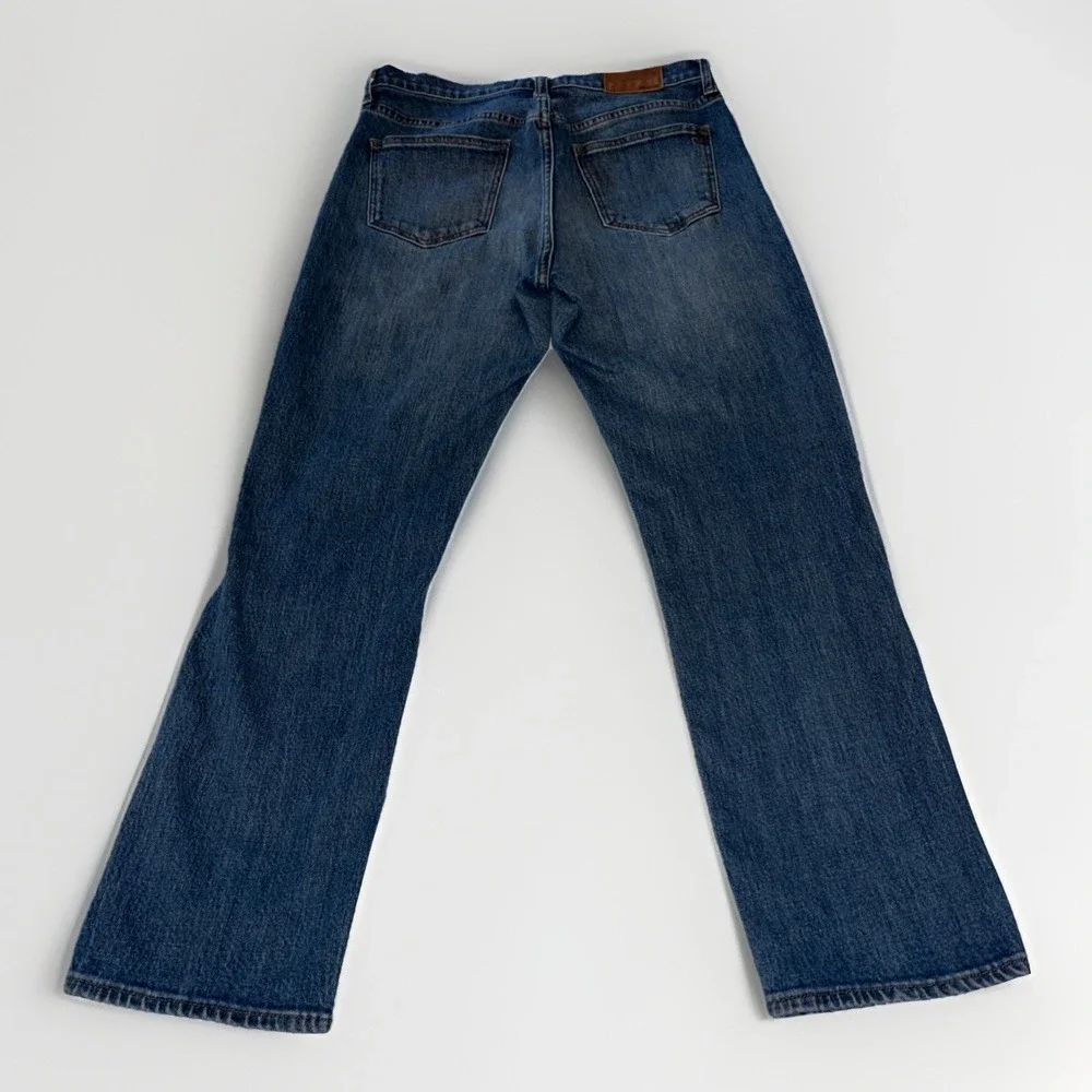 Madewell Classic Straight Crop Jeans Womens Size 27, Medium Wash‎ Distressed